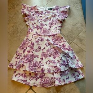 Purple and White Floral Dress- NWT